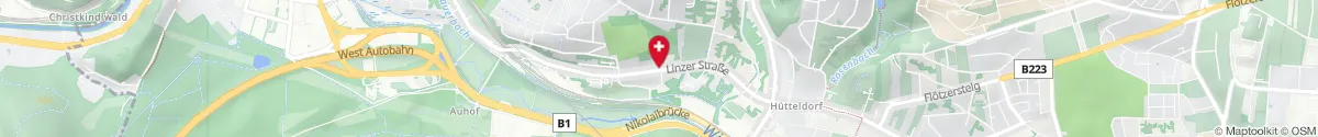 Map representation of the location for St. Nikolai-Apotheke in 1140 Wien